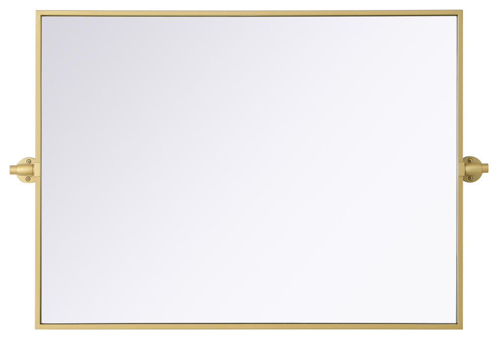 Home Living 24x32 Pivot Mirror, Brass