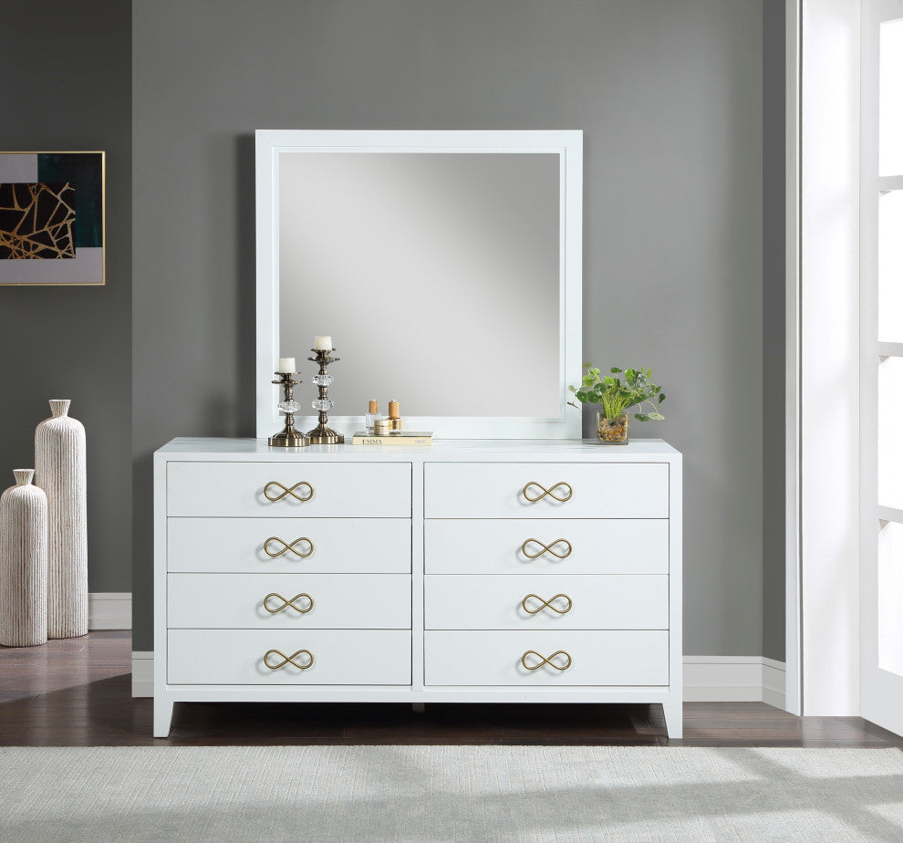 Bowtie Mirror, White