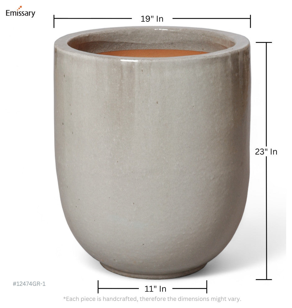 Manchester Round Pot, Gray