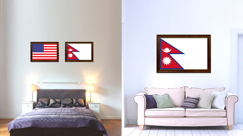 Nepal Country Flag Canvas Print, 15"x21"