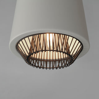 ET2 E11390 Phoenix 9"W LED Cage Mini Pendant - Gray / Black