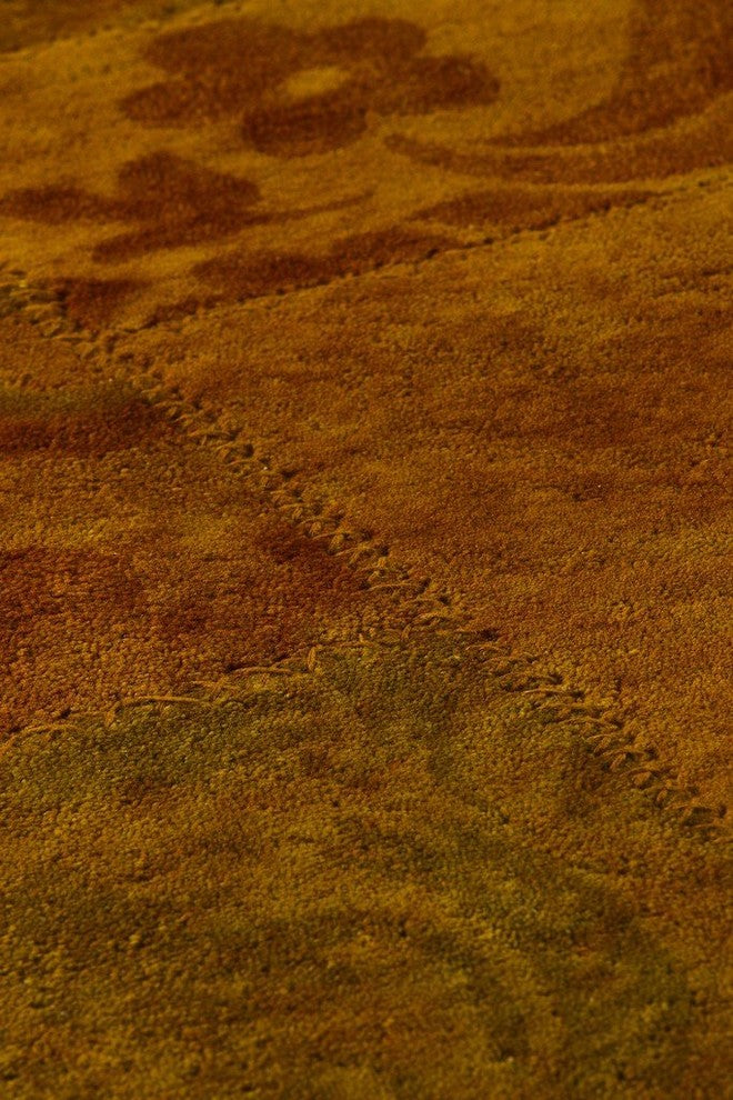 Hand Tufted Orange Wool Area Rug