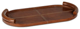 Forte Leather Tray Oval, Cognac