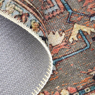 Weave & Wander Prescott Machine Washable Area Rug, Gray/Multi, 7'10"x9'10"