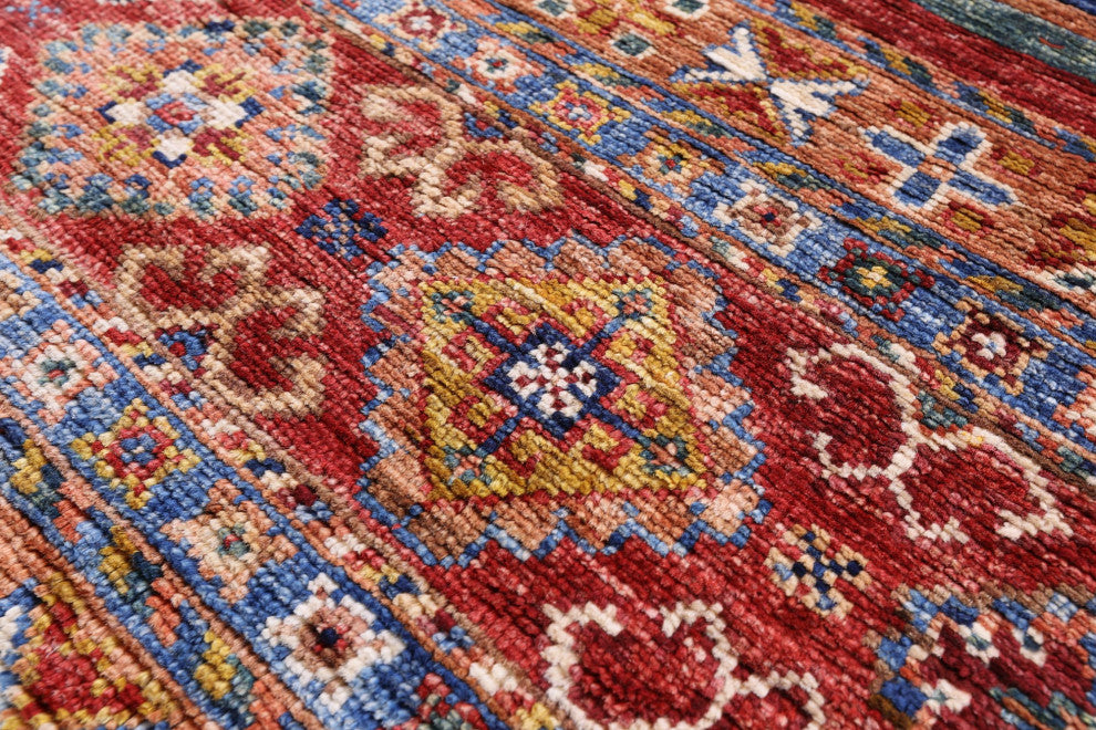 Hand-Knotted Super Kazak Khorjin Runner Rug 2' 8" X 7' 11" Q10108