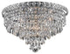 Elegant Tranquil Flush Mount, Chrome Finish With Royal Cut Crystal