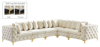 Tremblay Modular Sectional, Cream, L-Shaped, 6-Piece: Armless (3), Corner (3)