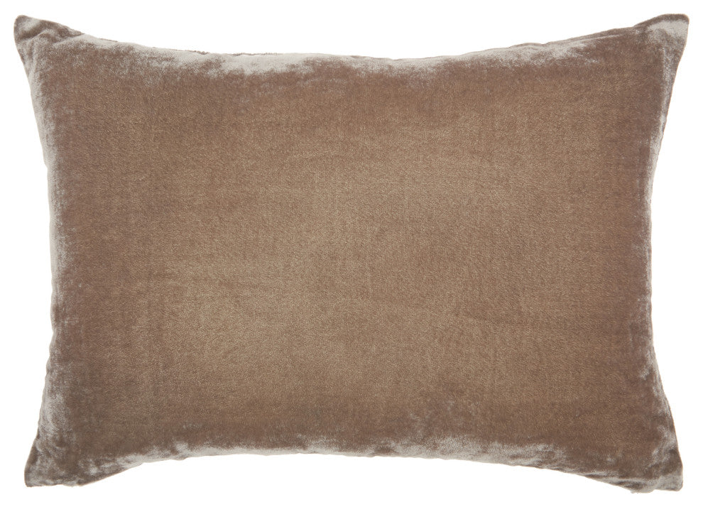 Nourison Home 14"x20" Mina Victory Velvet Interlock Charcoal Throw Pillows