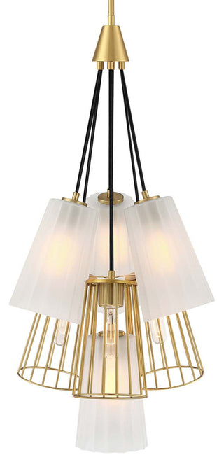 Designers Fountain D328M-7CH Liana 7 Light 18"W Chandelier - Brushed Gold