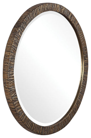 Uttermost 09459 Wayde 30" W x 26-1/2" H Circular Framed Bathroom - Antiqued