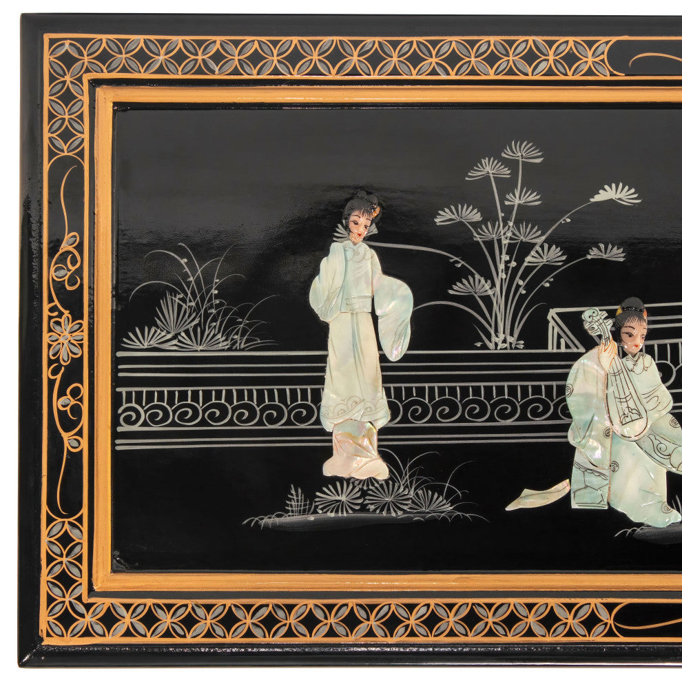 Black Lacquer Hall Table Royal Ladies