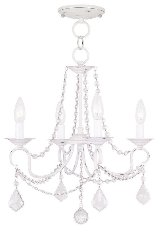 Pennington Convertible Chain-Hang and Ceiling Mount, Antique White
