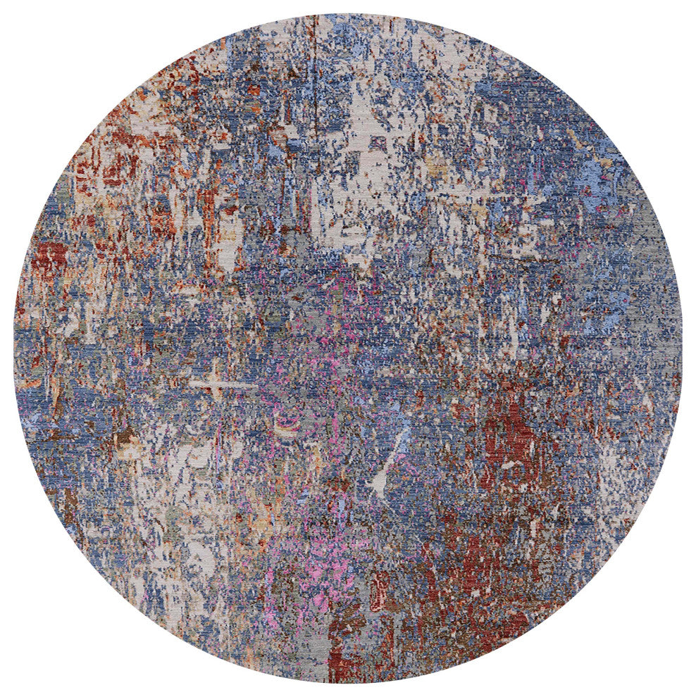 Ahgly Company Indoor Round Mid-Century Modern Area Rugs, 7' Round