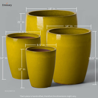 Bullet Planter, Mustard Yellow
