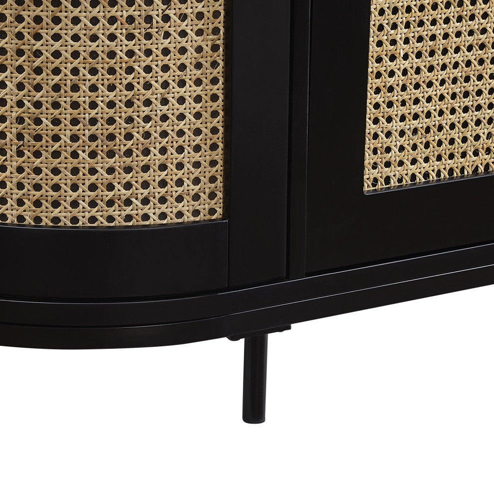Loft Lyfe Darrius Console, Storage, 2-Door, 70.8Lx17.7Wx18H, Black