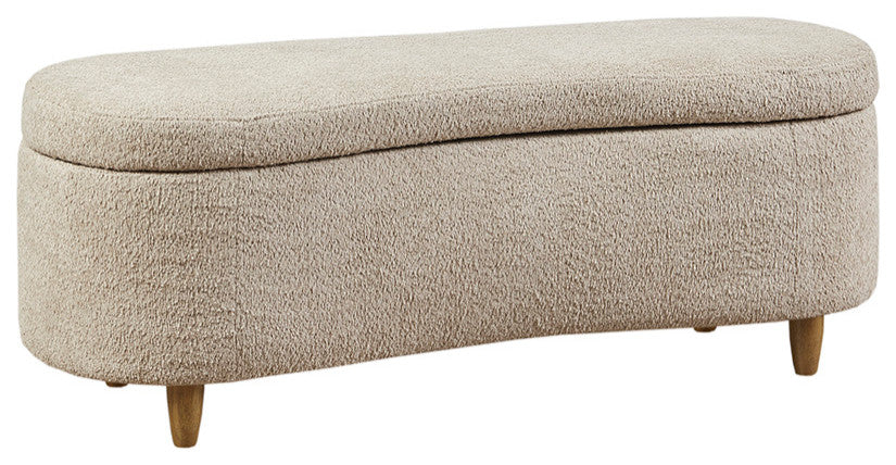 INK+IVY Bailey Boucle Flip Top Storage Bench, Taupe