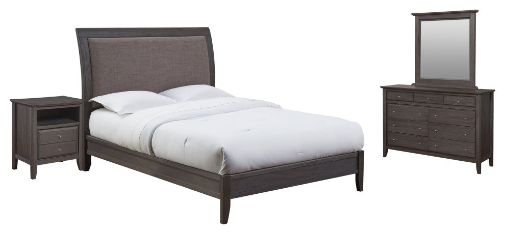 Modus City II 4 Piece Cal King Bedroom Set With Nightstand, Dolphin