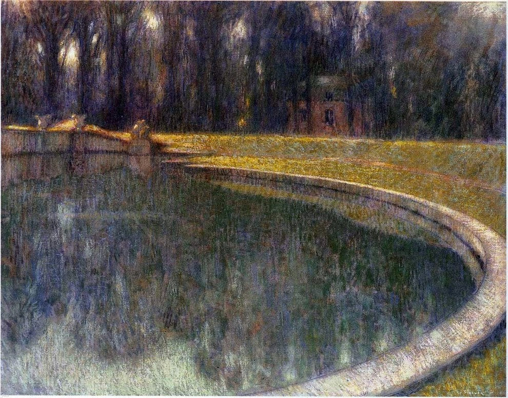Henri Le Sidaner Fountain of Neptune in Versailles Gallery Wrapped Canvas Print