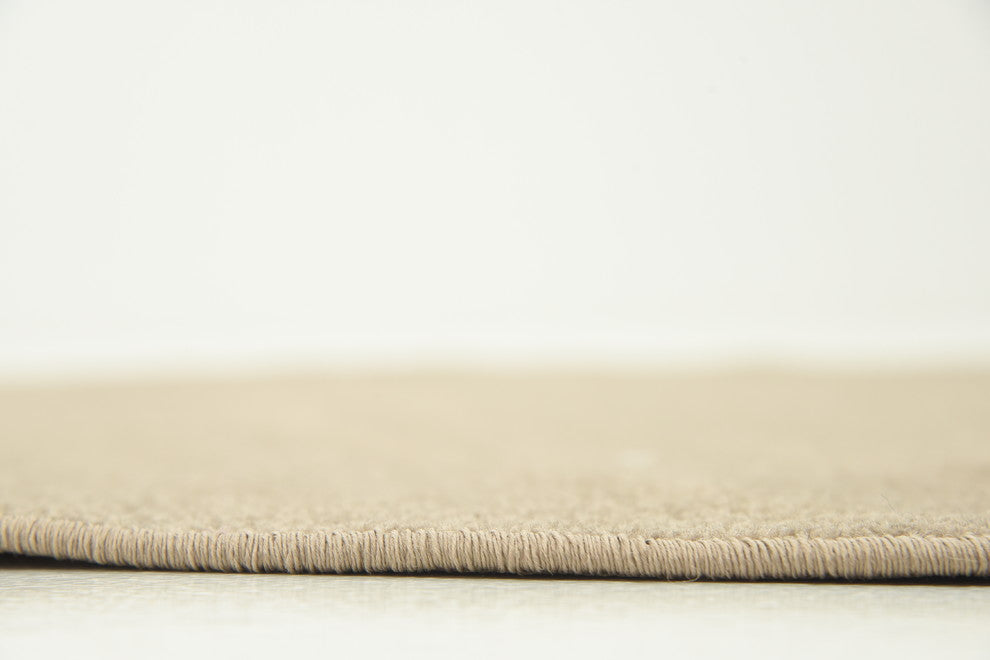 Unique Loom Light Brown Solid Williamsburg 5' 0 x 5' 0 Round Rug