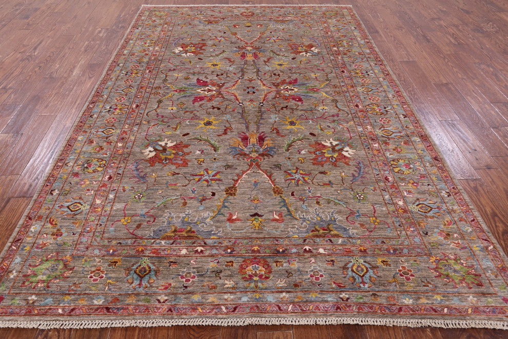 6' 9" X 10' 0" Persian Tabriz Hand-Knotted Wool Rug Q8331