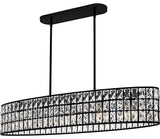 Gibson Five Light Linear Chandelier in Matte Black