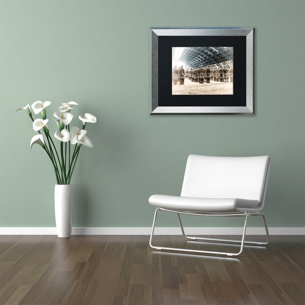 Philippe Hugonnard 'Terracotta VII' Art, Silver Frame, Black Matte, 14"x11"