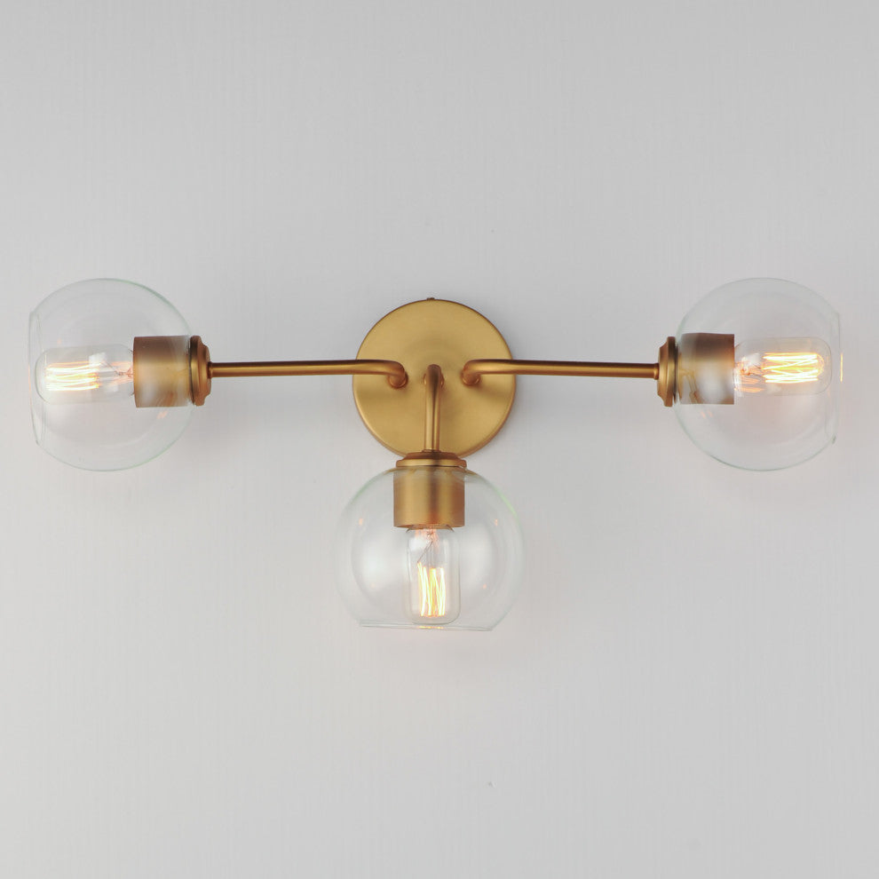 Maxim 21633 Knox 3 Light 24"W Vanity Light - Natural Aged Brass