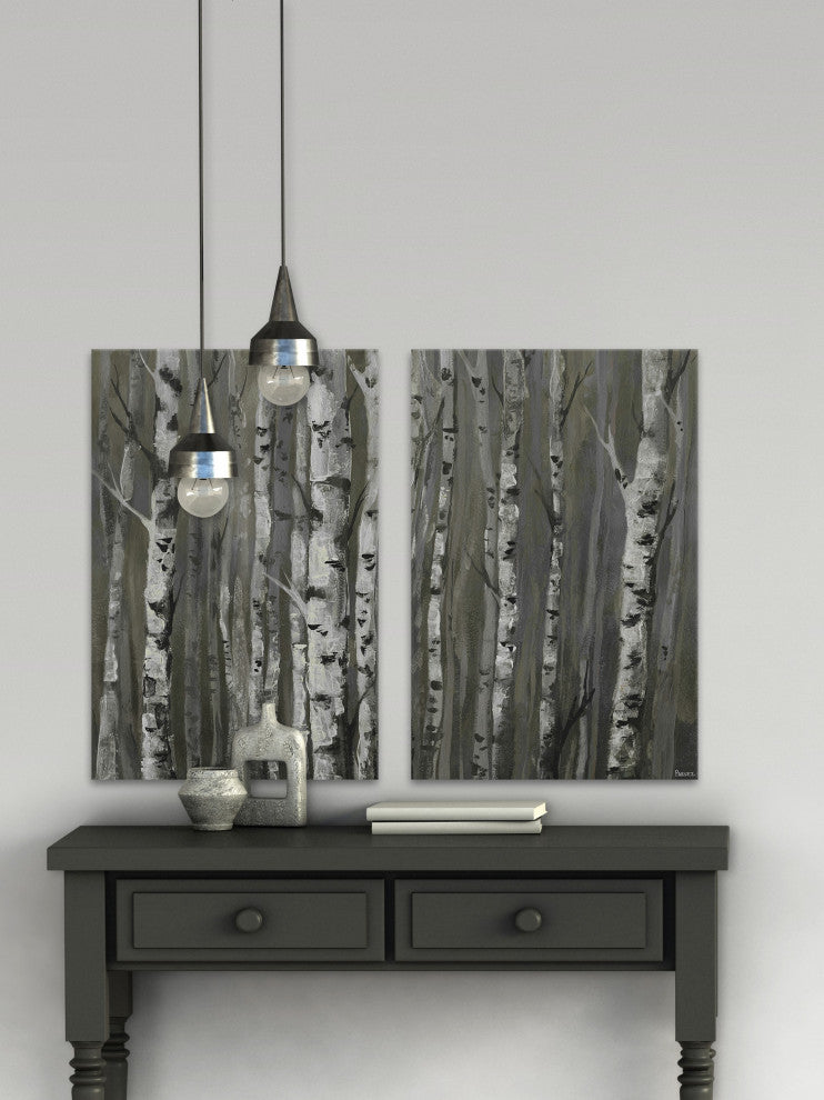 Twigs and Trunks Forest Diptych, 80"x60"