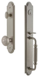 Arc 1-Piece Dummy Handleset, F Grip and Windsor Knob, Satin Nickel, 848781