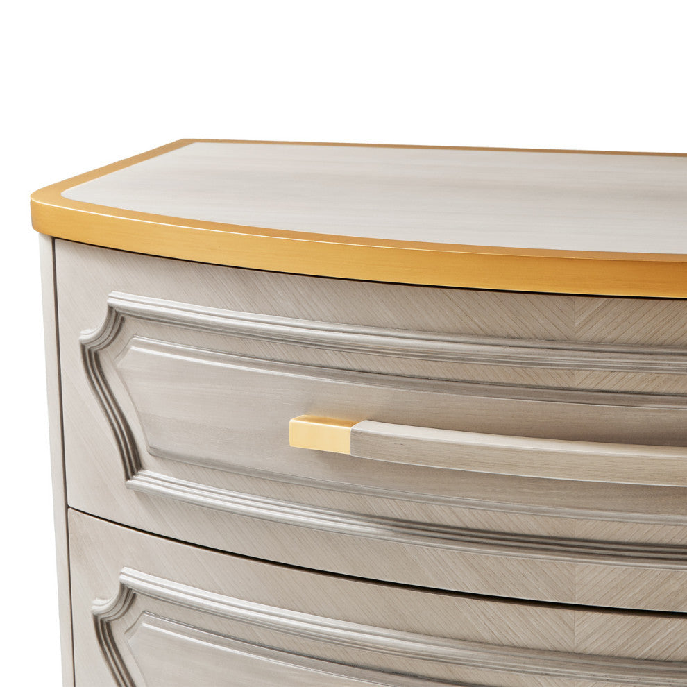 St. Charles 5-Drawer Highboy Chest, Dove Gray