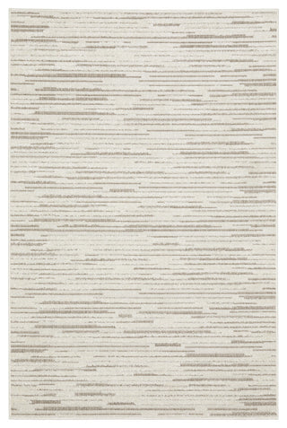 Temara Distressed Lines Ivory/ Brown Mixed Pile Area Rug 7'10" x 10'10"