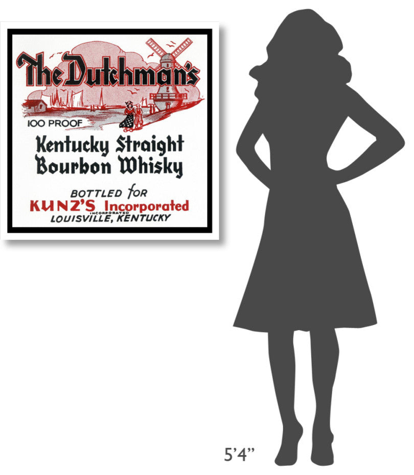 "The Dutchman's Kentucky Straight Bourbon Whiskey" Paper Art, 32"x32"