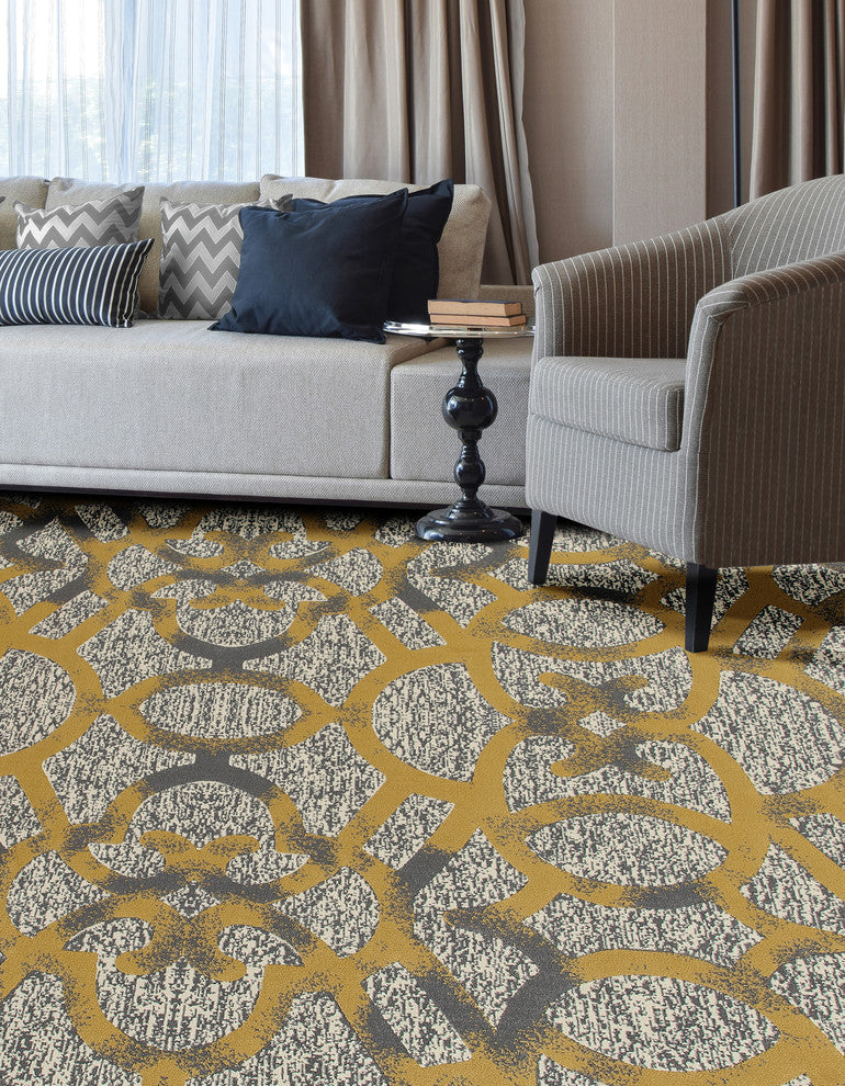 Bastille Trellis Yellow 3'11"x5'11" Area Rug