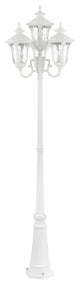 Textured White Traditional, Victorian, Sculptural, Outdoor Post Light