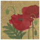 "More Poppies with Pattern" Digital Paper Print by Kathrine Lovell, 38"x38"