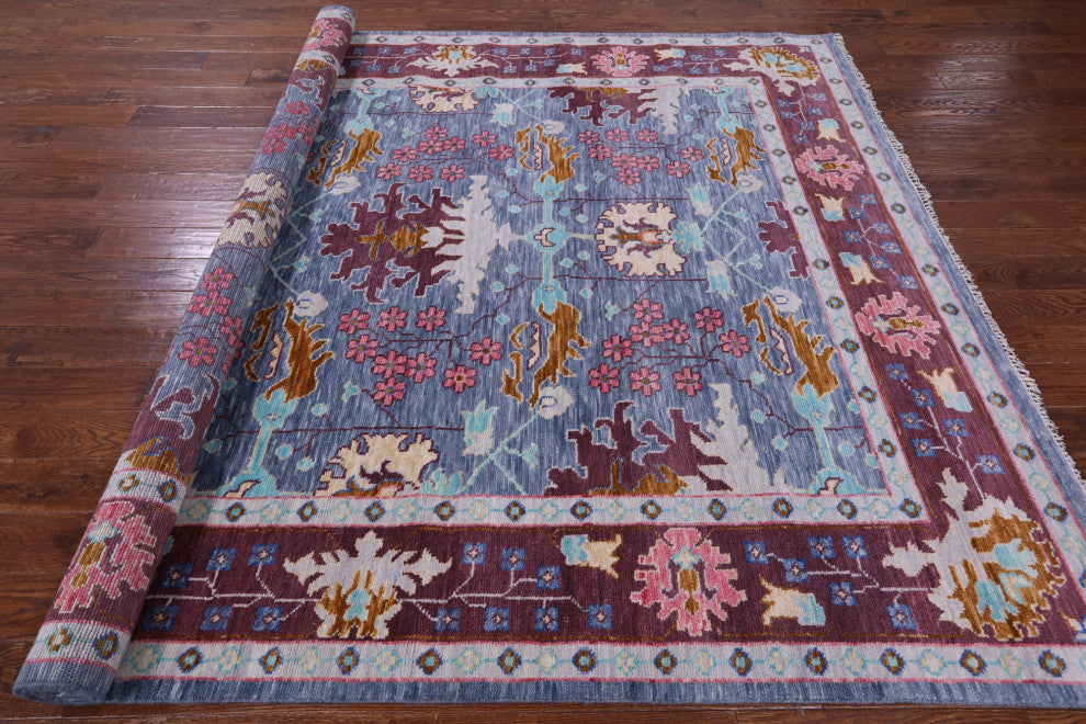 Hand Knotted William Morris Wool Rug 8' 0" X 10' 0" - Q13610