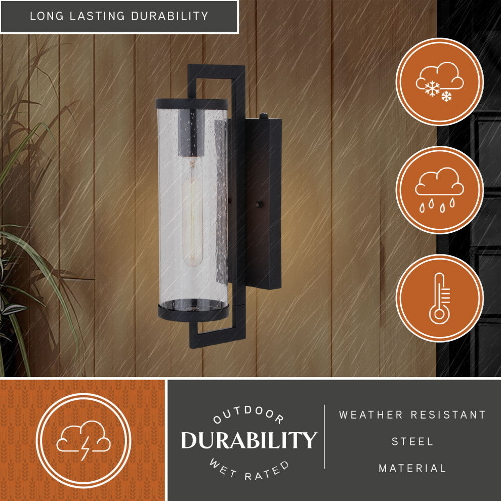 Morgan Park 16"H Outdoor Wall Light Matte Black