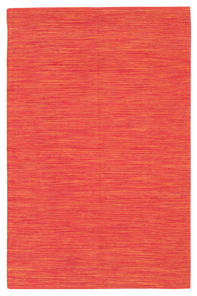 India Contemporary Area Rug, Bright Red, 7'9"x10'6" Rectangle