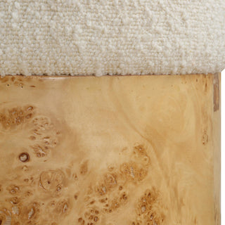 Uttermost 23855 Swirls 16"W Standard Ottoman - Maple / Ivory