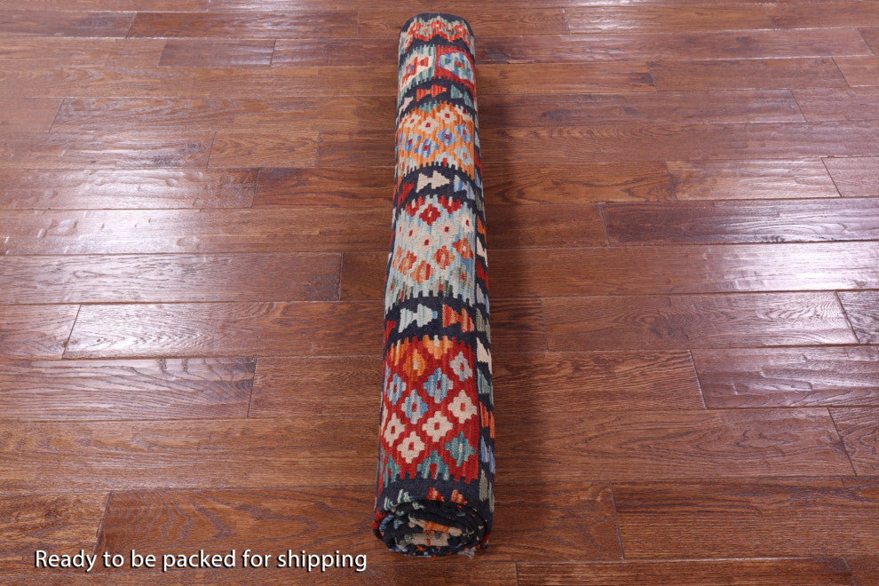 Wool On Wool Reversible Flat Weave Kilim Rug 8' 3" X 9' 9" Q9477