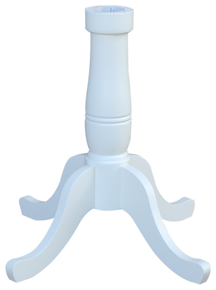 Round Top Pedestal Table, White, 30 Inch Round