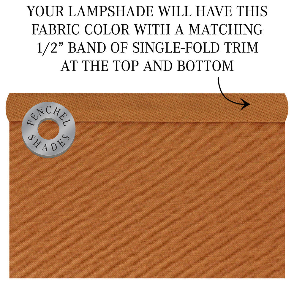 Fenchel Shades 11"x11"x15" Spider Attachment Drum Lamp Shade, Linen Gold