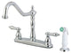 Polished Chrome 8" Center Kitchen Faucet with Non-Metallic Sprayer KB1751AL