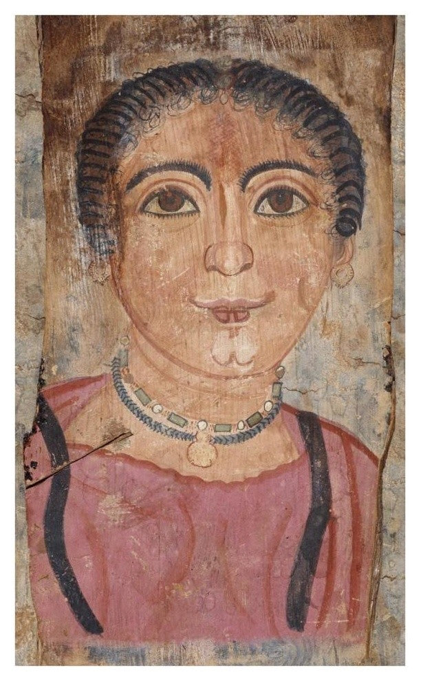 "Mummy Portrait of a Woman" Paper Art, 24"x38"