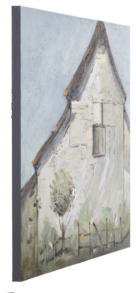 Vintage Farmhouse | Original Hand Painted Canvas | Traditoinal | Wood Stretche