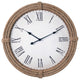 Kenroy 65075RP Wall Clock, Rudy Collection, Natural Rope Finish