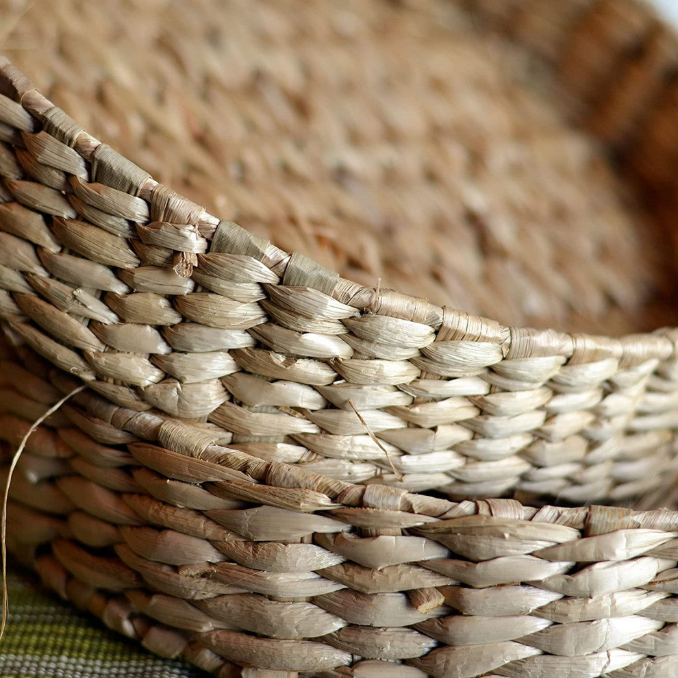 2 Piece Woven Wicker Tray Set
