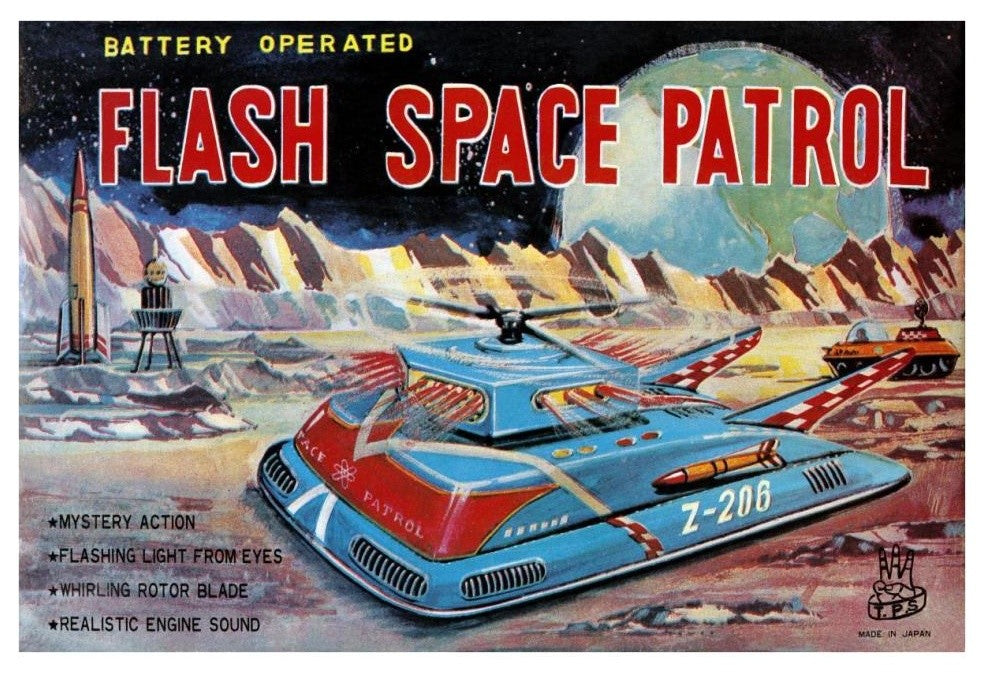 "Flash Space Patrol" Digital Paper Print by Retrotrans, 38"x26"