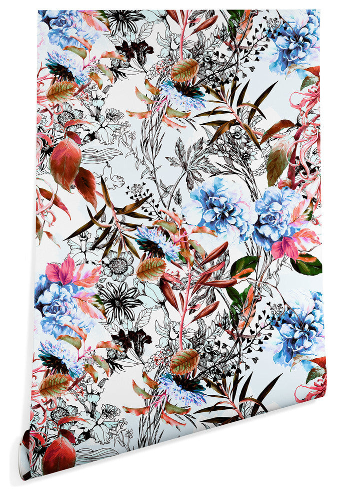 Deny Designs Marta Barragan Camarasa Bloom Meadow Wallpaper, Multi, 2'x10'