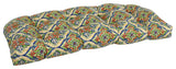 42"X19" U-Shaped Patterned Tufted Settee/Bench Cushion, Splendor Festive
